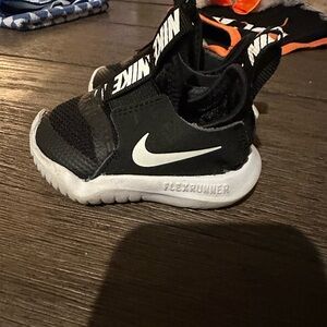 Nike Flex Runner Kids Sneakers - Black and White